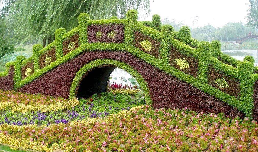 贵州毕节威宁仿真绿雕制作厂家兰州立体花坛
