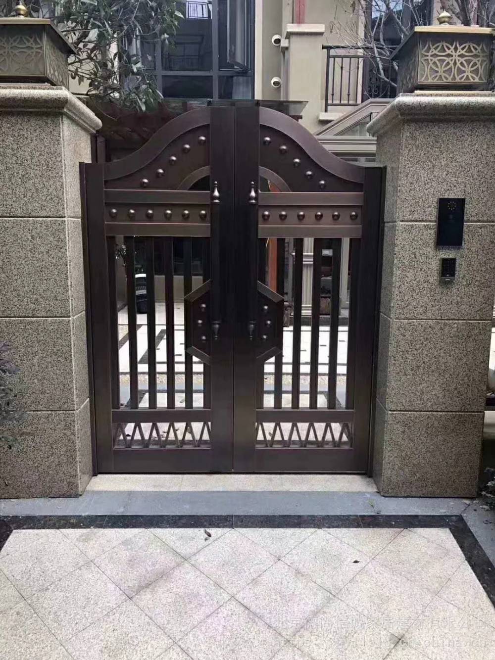 西藏铜院门纯铜子母门豪华庭院门德尚信诚家居