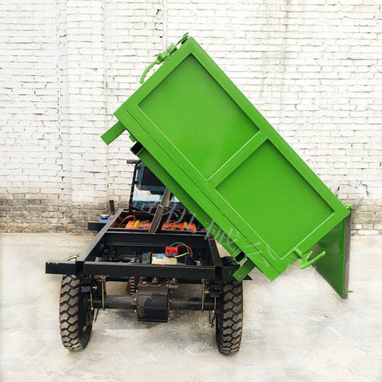 电动侧翻自卸车小型侧翻三轮翻斗车建筑工程自卸电动车