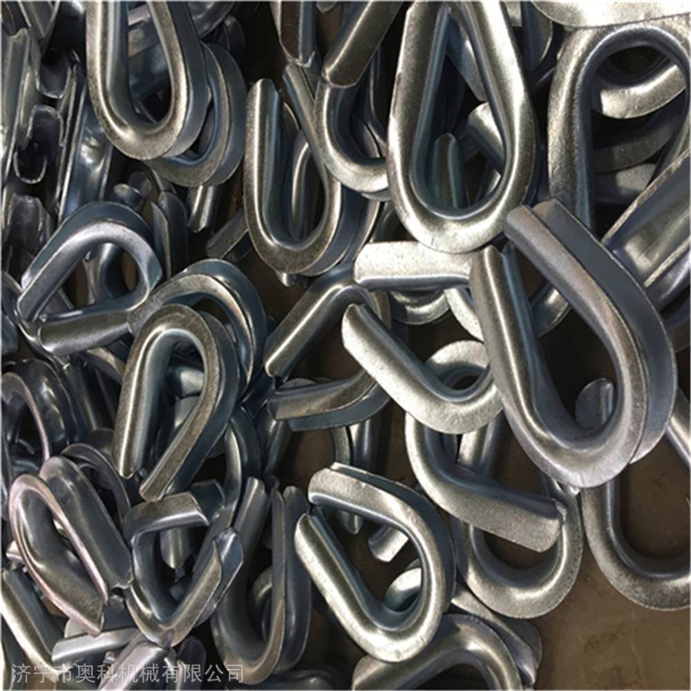 奥科定做欧式德标美标镀锌碳钢鸡心环异型钢丝绳套环