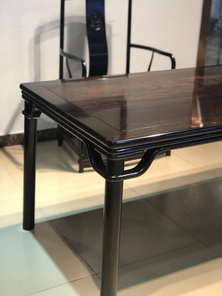 红木家具绒毛黄檀茶桌客厅方形茶台木桌椅配套组合