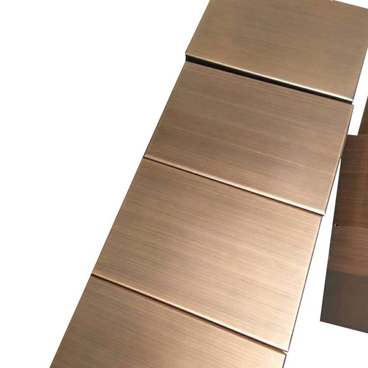 天津仿古铜拉丝装饰铝单板拉弯铝方通