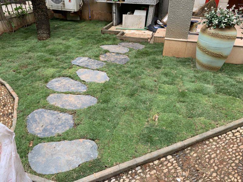 四川天然青石板板汀步石不规则汀步石户外花园垫脚石复古防滑公园脚踏