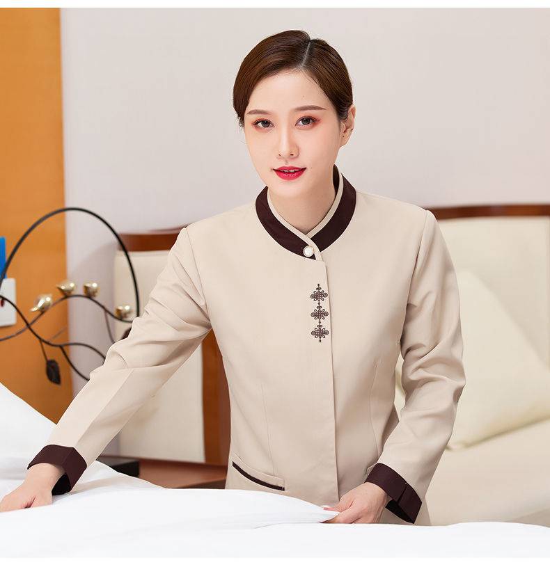 酒店客房保洁员工作服长袖秋冬物业医院清洁工阿姨保洁服短袖套装