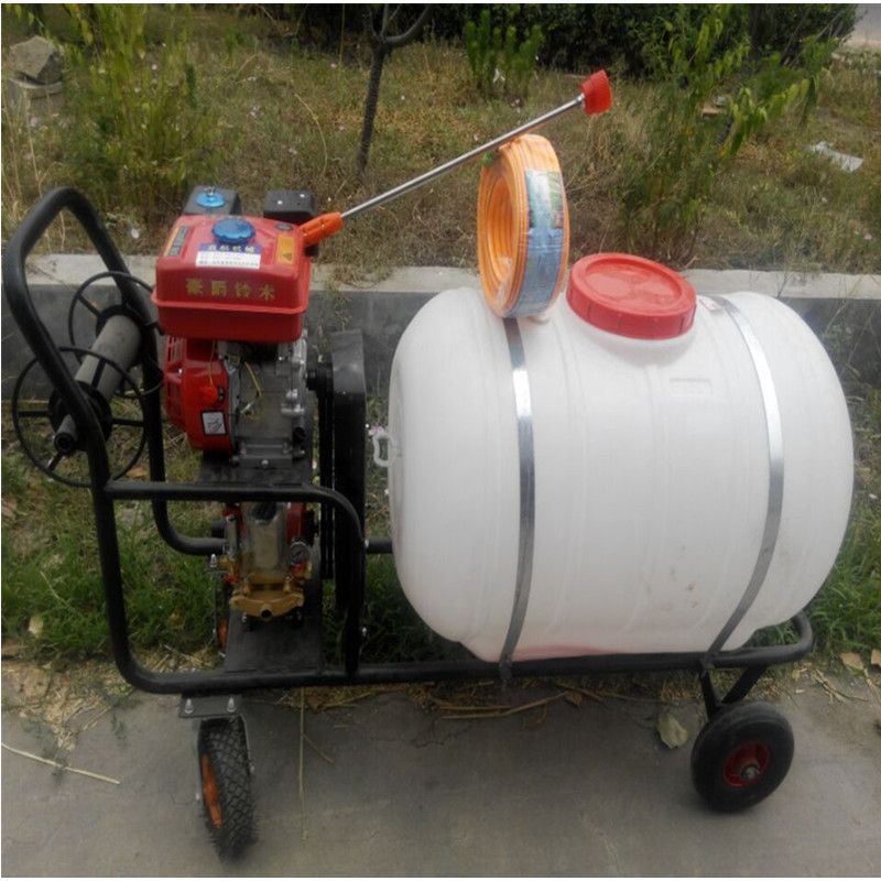 果园除草打药机自走式小型汽油打药机启硕农田大棚自回管喷药机