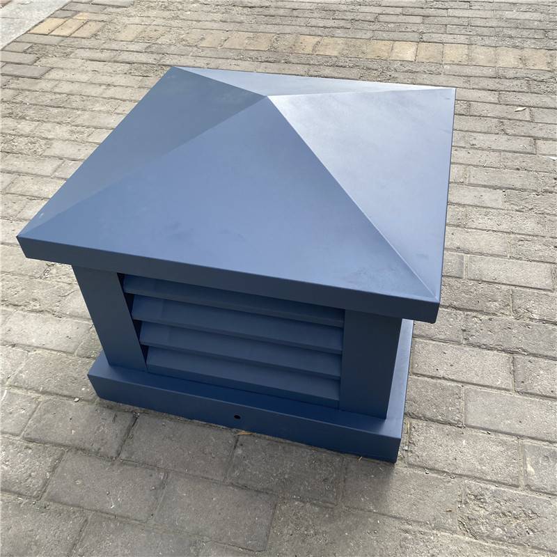 天津止回式风帽拔气风帽楼顶烟道排风帽方形百叶风帽铝合金楼顶烟囱