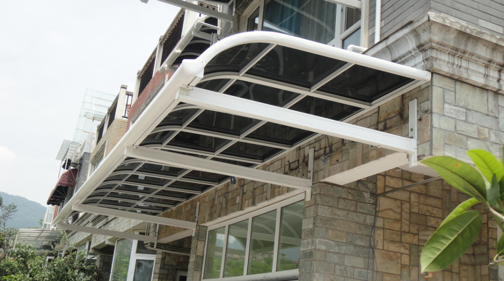 阳台雨棚家用雨棚屋檐雨棚用铝合金做的雨棚