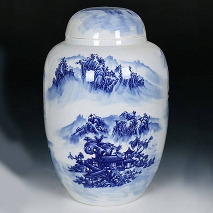 大号陶瓷骨灰罐金斗瓮双层捡骨坛骨灰盒骨灰盅镀金龙凤捡骨金坛