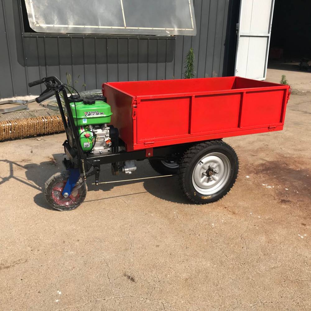 三轮汽油小推车家用电启动汽油推车汽油动力轮式汽油小推车厂家