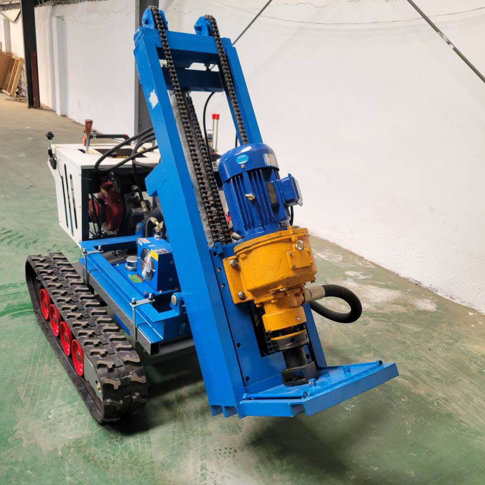 小型履带钻机单杆1米5可装螺旋钻潜孔钻铁路加固钻