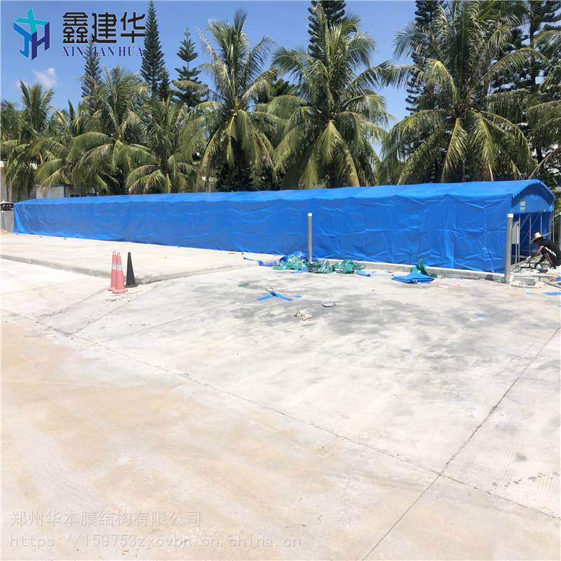 广东湛江仓库遮雨棚伸缩推拉雨棚推拉防雨棚