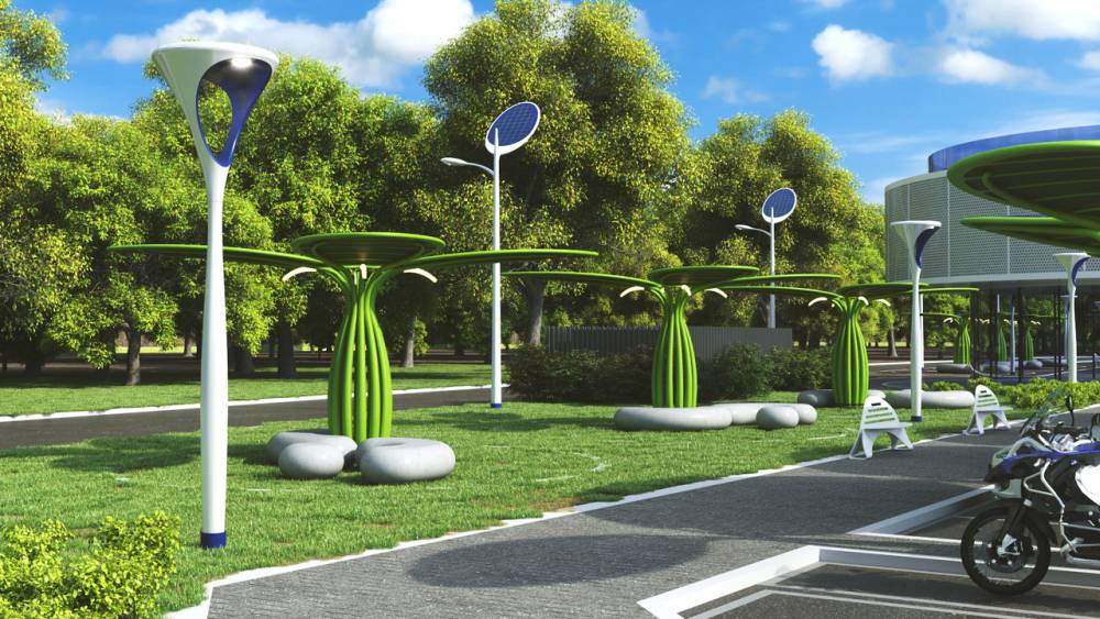 户外景观太阳能智慧树 园林太阳能仿生树