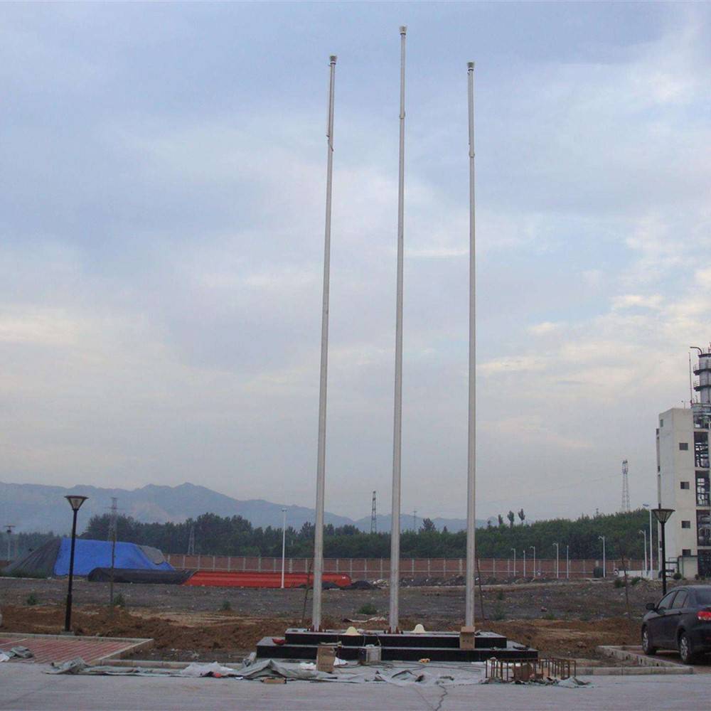 河北标准旗杆的高度承德不锈钢锥形旗杆电动手动标准旗杆