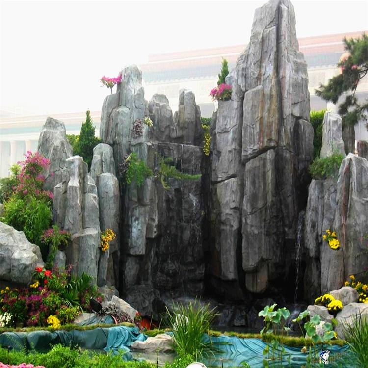 清秀水泥山塑假山承揽园林大小假山