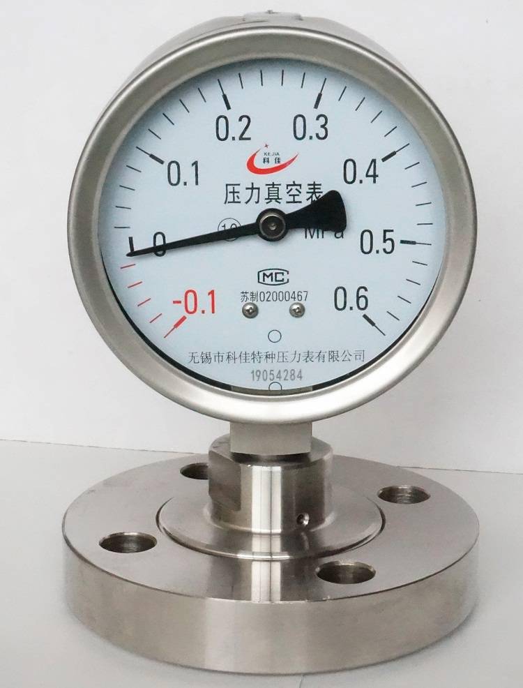 不锈钢耐震隔膜压力表y100bzmfml耐震隔膜压力表无锡厂家图片