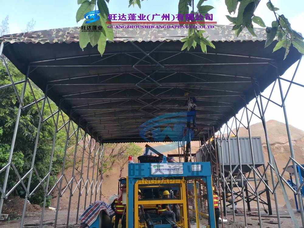 包头源头厂家定制雨棚伸缩式 膜结构雨棚 大型修车棚各类雨棚,遮阳蓬