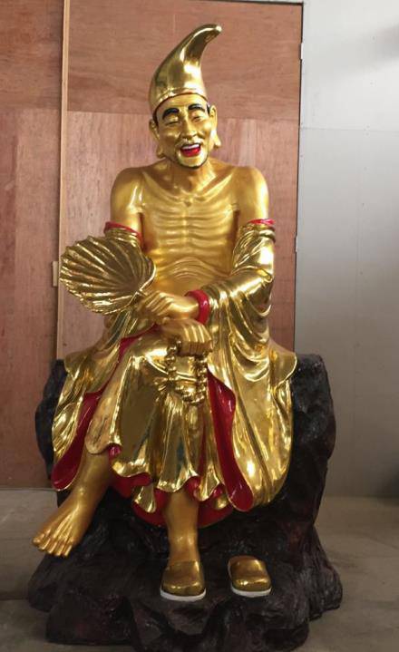 济公神像站像坐像可来图来样定制金身降龙罗汉佛像河南善缘济公和尚