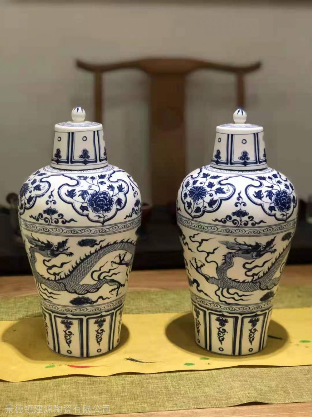 将军罐陶瓷酒瓶批发仿古元青花1斤5斤10斤酒瓶景德镇陶瓷酒瓶