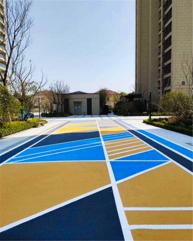沥青喷绘彩色路面沥青改色昌巍施工