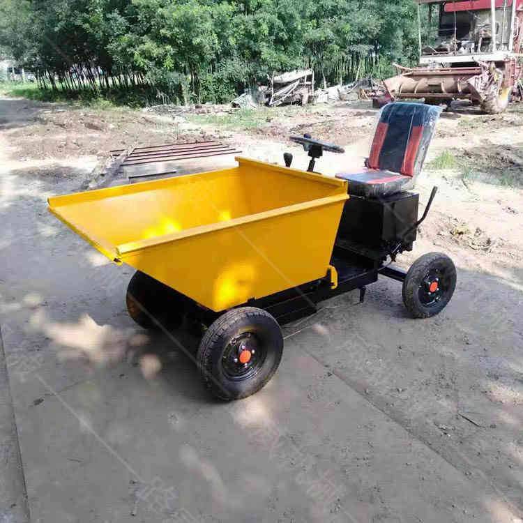 拉沙上料灰斗车工地拉砖翻斗车水泥工程泥斗车