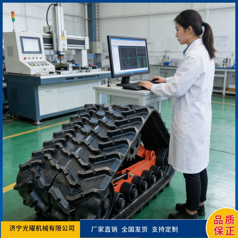 小麦收割机三角履带轮全地形橡胶履带底盘畅通无阻