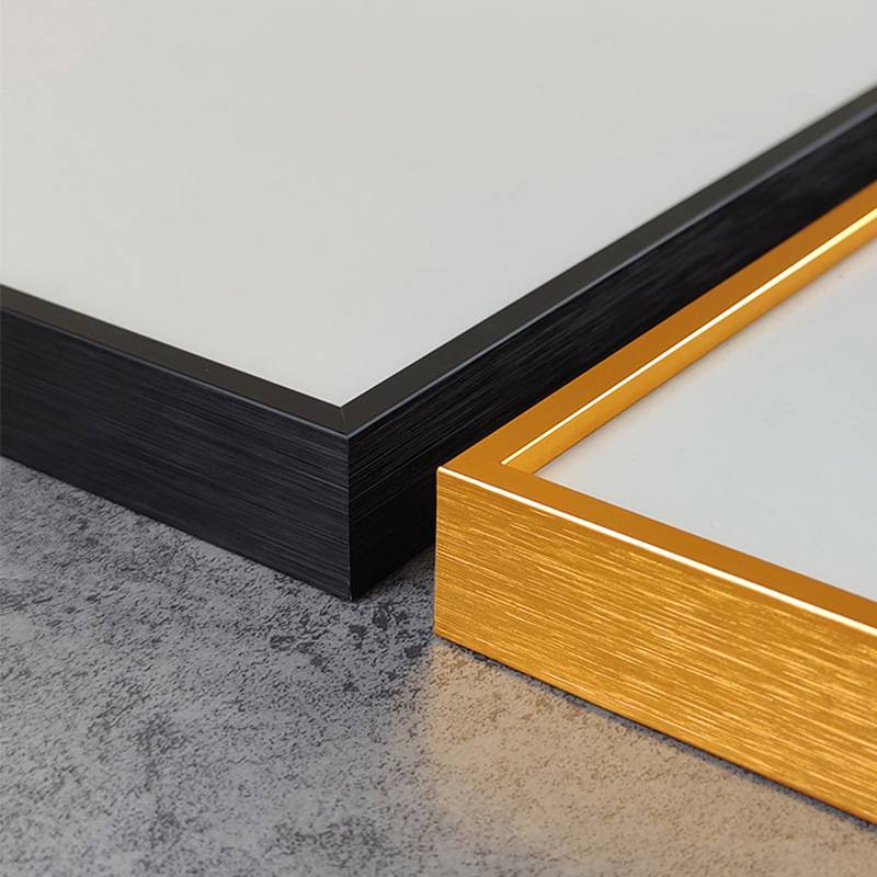 艺术画展览边框铝合金铝材 铝铝合金包边外框拉丝铝型材装饰画框窄厚