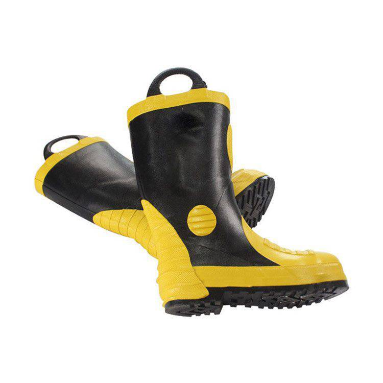 男士高筒橡胶雨鞋足部防护抢险消防救援靴防穿刺野外灭火皮靴供应