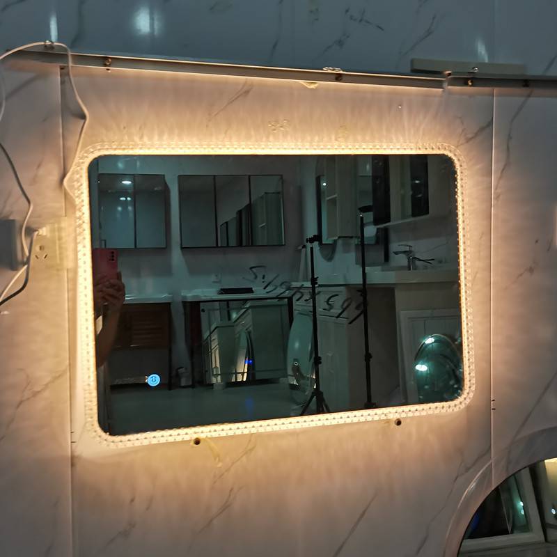 智能镜子led卫生间化妆镜带灯镜卫浴镜挂墙浴室镜防雾触摸方形镜