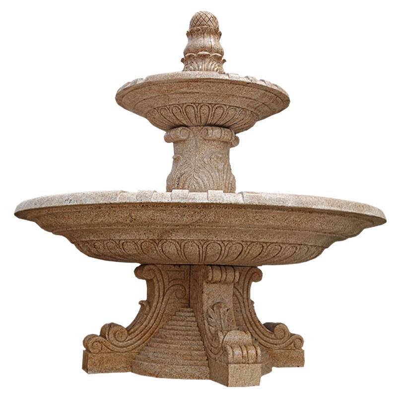 贵州安顺黄金麻石雕喷泉欧式风水球水钵喷泉精细雕刻免费安装