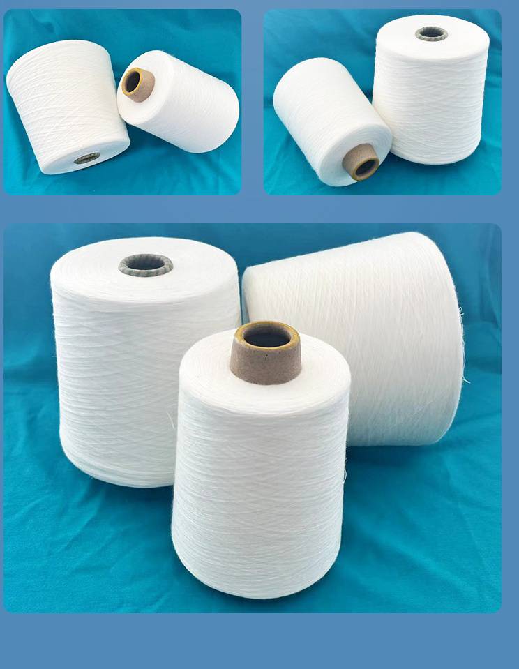环保粘胶纱32支40支有机棉粘纱6040润锦