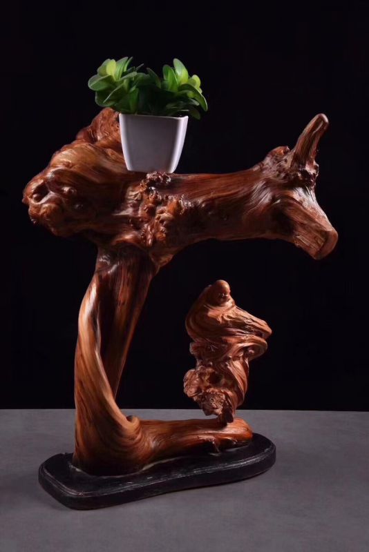 柏善堂崖柏陈化料纹理造型摆件收藏工艺品根雕