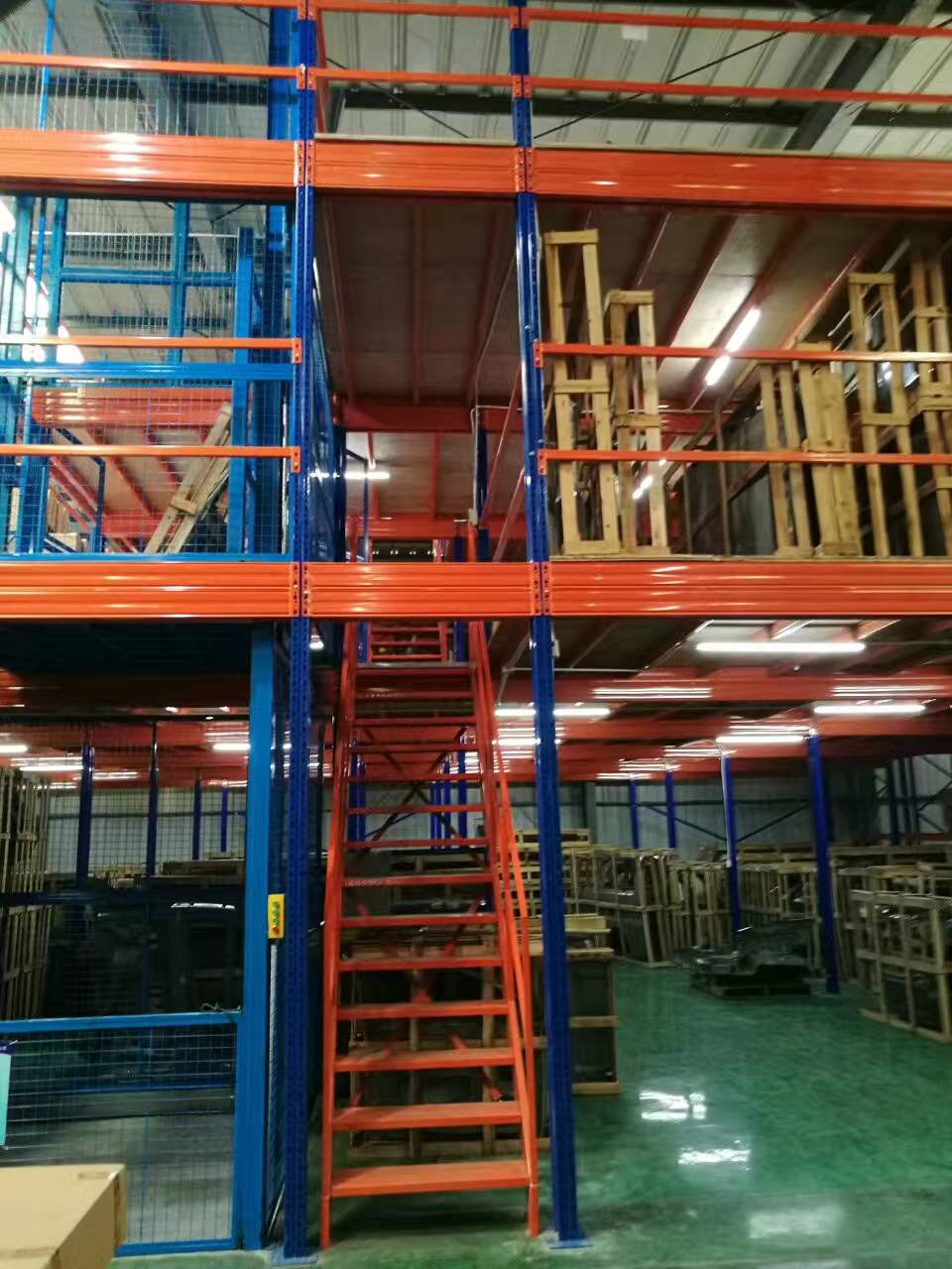 组合式仓库阁楼平台货架中型仓储阁楼平台货架