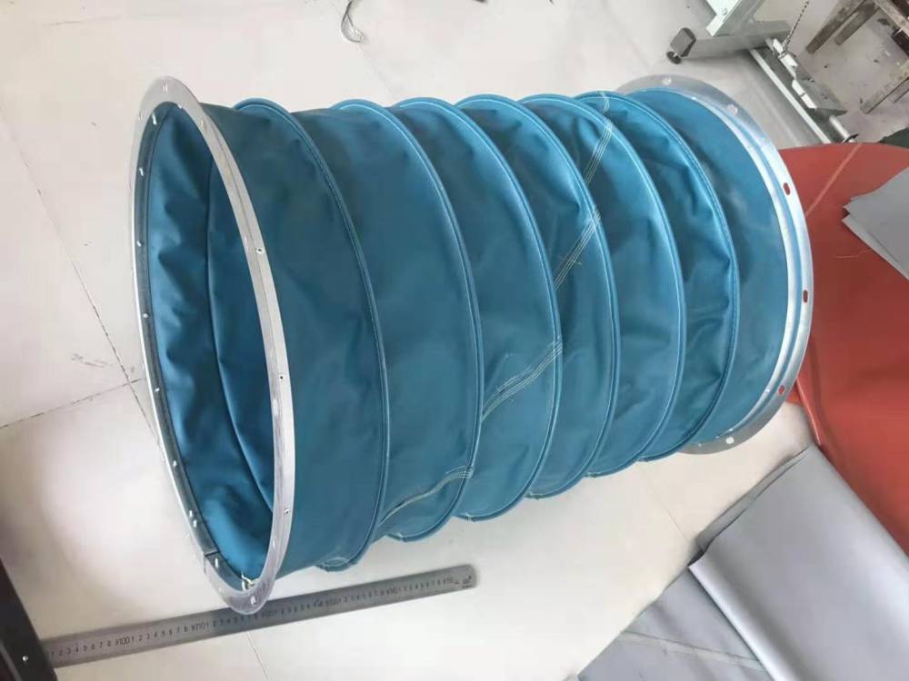 风机防火软连接风管软接防震灰色帆布共板法兰边软接风机盘管