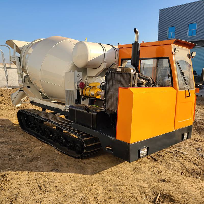 水田用履带式搅拌车2方橡胶履带罐车自制水田搅拌车