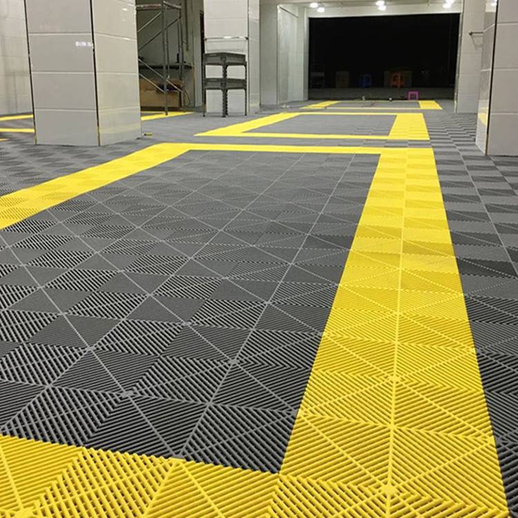 展厅地面装饰网格地板2公分厚塑料格栅地垫图片
