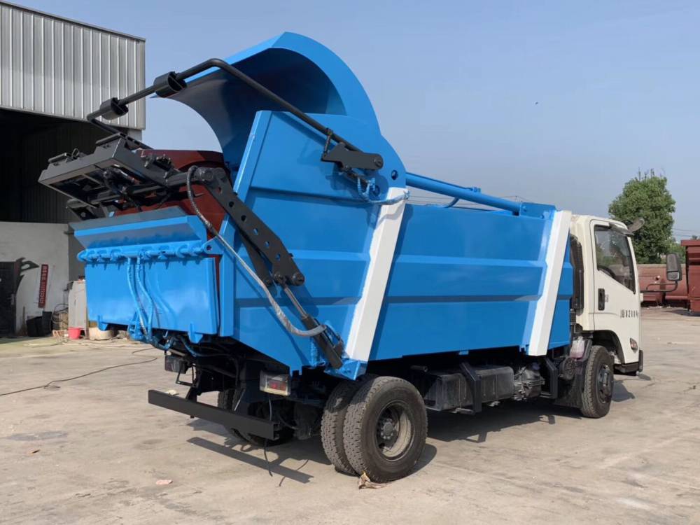 多功能翻桶垃圾车7立方方侧装压缩式垃圾车多少钱一辆