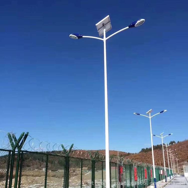 新农村led太阳能路灯小金豆飞机锂电池路灯a字臂海螺臂路灯灯杆