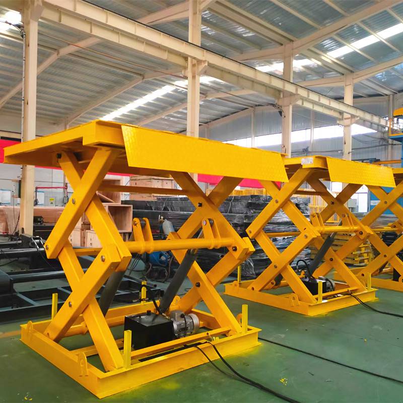 电动液压固定剪叉升降机装卸货平台地下货物举升机厂房大吨位举升机