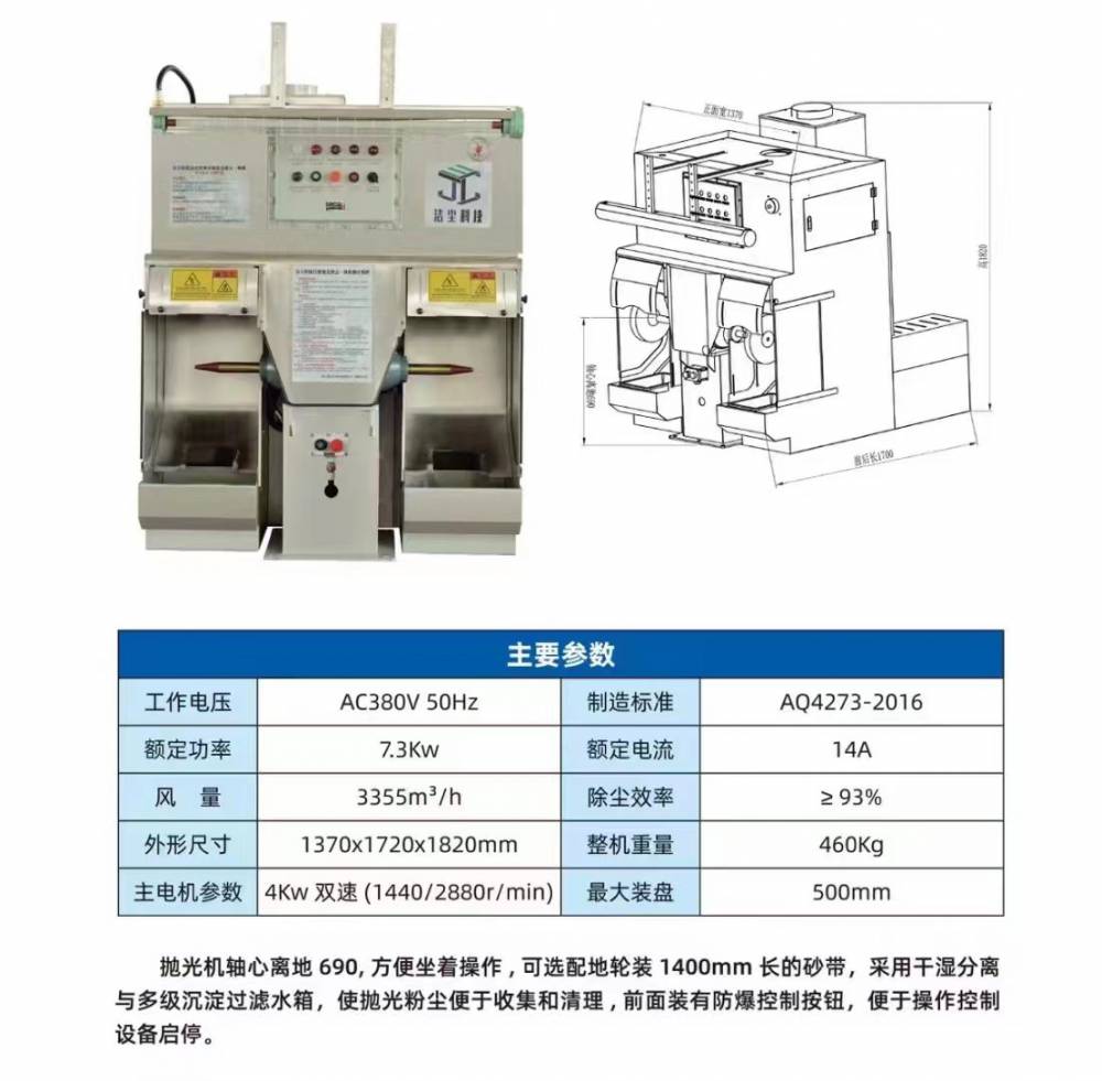 洁尘环保抛光一体机