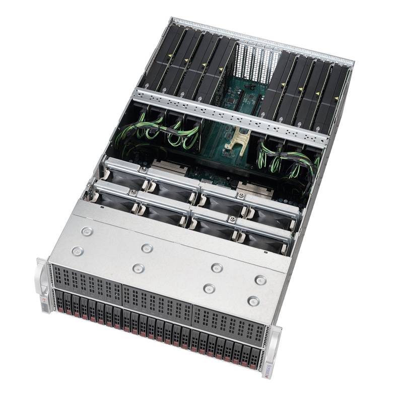 超微8卡gpu服务器sys4028grtr4u深度计算准系统24盘位e5v3v4