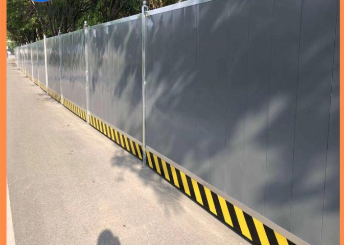 拼装式蓝色围挡瓦楞型彩钢围挡拓轩硬质彩钢围挡烤漆围挡拆卸方便