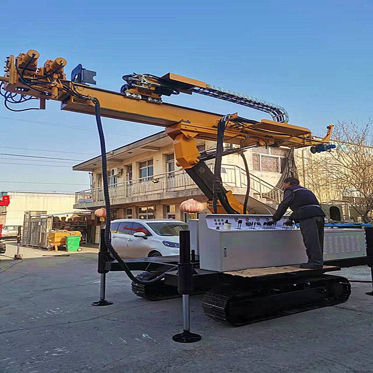 抗浮锚杆扩大头锚索桩机高举仰角水平旋喷桩机聚强75柱塞旋喷泵