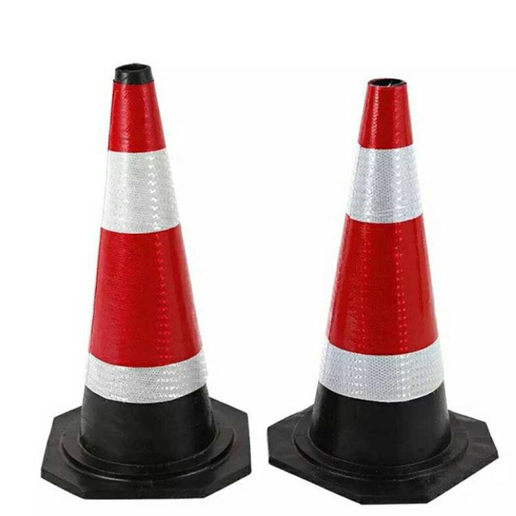 程欢高亮反光红白相间锥形桶600cm340mm车位停车桩反光锥桶