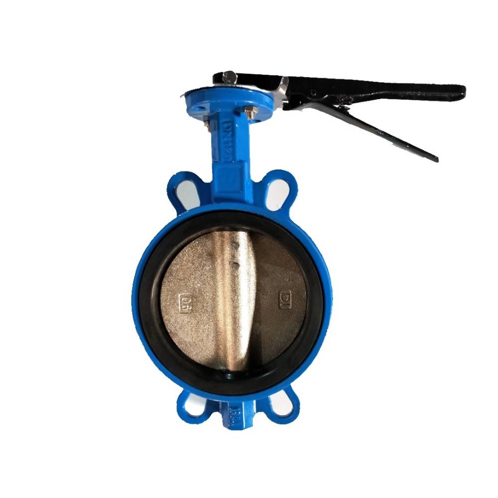 天津对夹手柄蝶阀d37a1x1016q手柄中线蝶阀涡