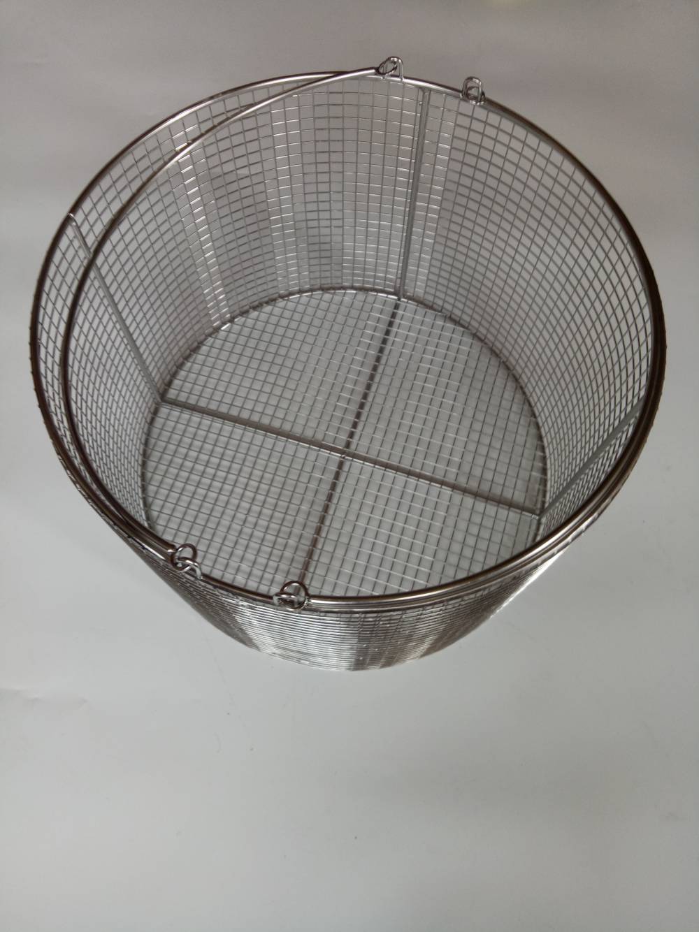 双提手可定制尺寸取样圆筐手提消毒篮子304不锈钢收纳篮