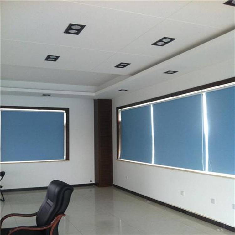 昌平朝阳办公卷帘遮阳帘写字楼大厦防晒隔热窗帘阳光面料