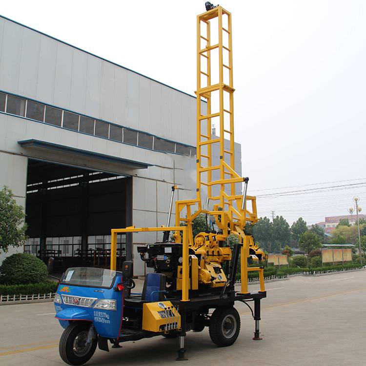 中禧三轮车载液压勘探钻机民用钻井机农村打井机xyc200a