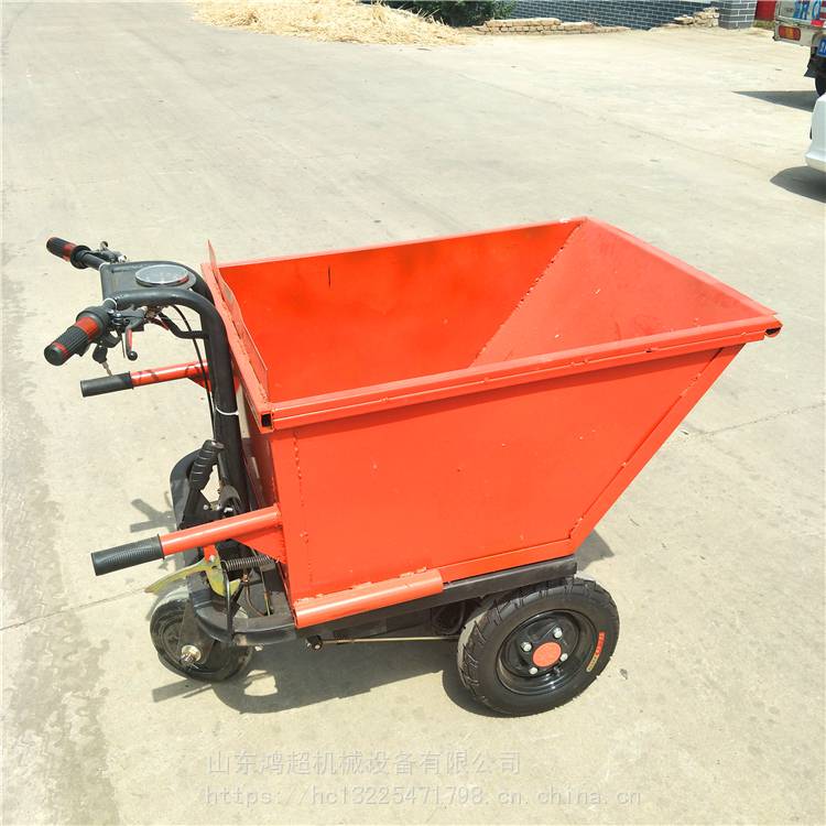 工地汽油灰斗车拉水泥浆手推式灰斗车田间小道运输三轮车