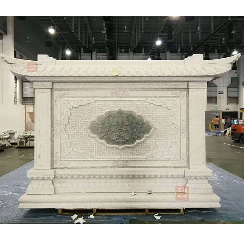 农村迎门福字影壁墙石雕百福图石雕照壁祠堂石材影壁墙泉臻