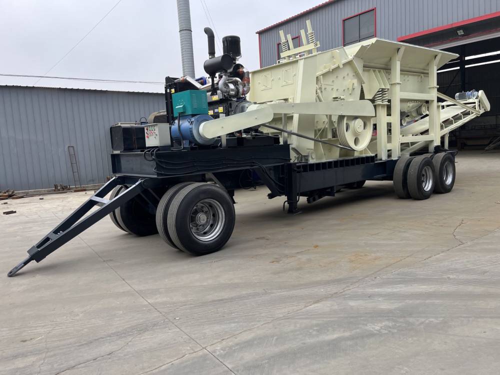 锤式颚式破碎机鹅卵石花岗岩碎石机砂石料生产线设备移动制砂机碎石机